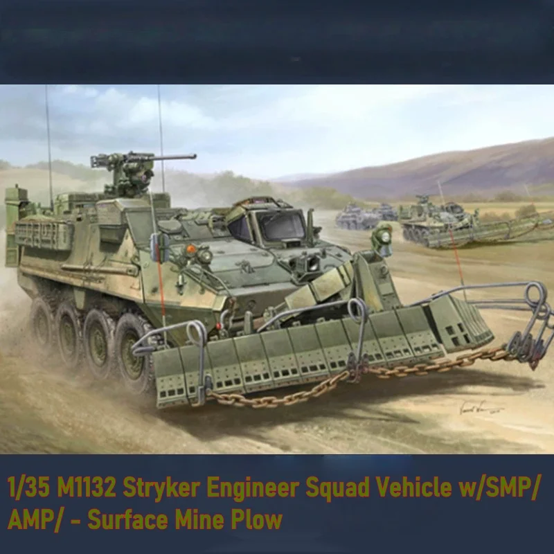 TRUMPETER 1/35 M1132 Stryker Engineer Squad Vehicle Plastic Assembly Puzzle Model