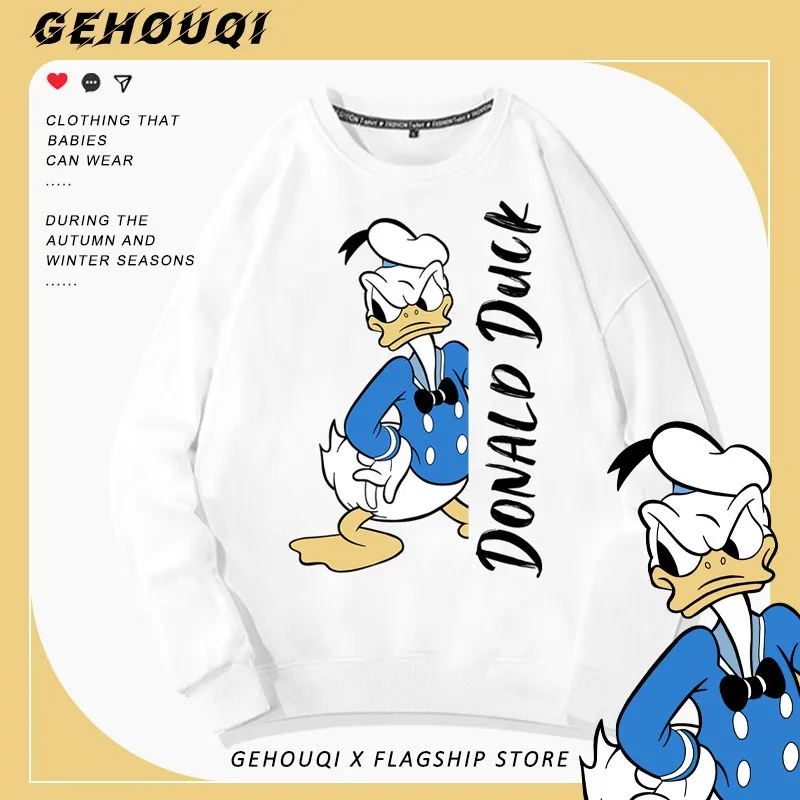 

Donald Duck Daisy Couple Dress Couple Clothes Tide Ins Disney Animation Around Autumn Crewneck Hoodie Men