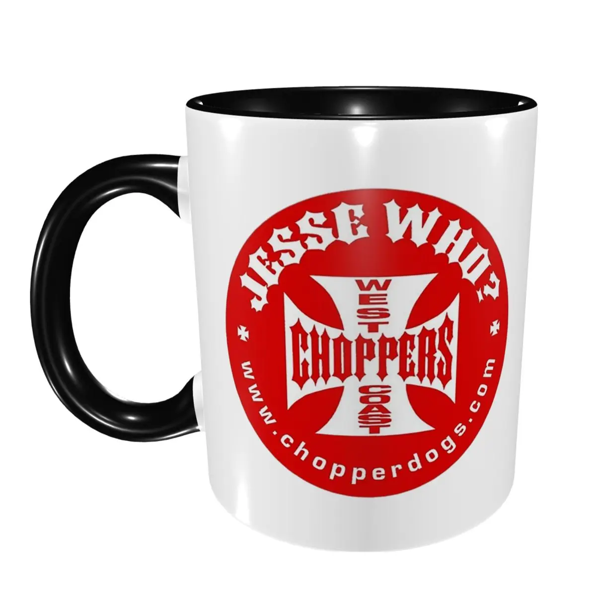 Personalized West Coast Iron Cross Choppers Mug Funny Ceramic Coffee Cups Tea Mugs Milk Cup Drinkware Gifts for Woman Man