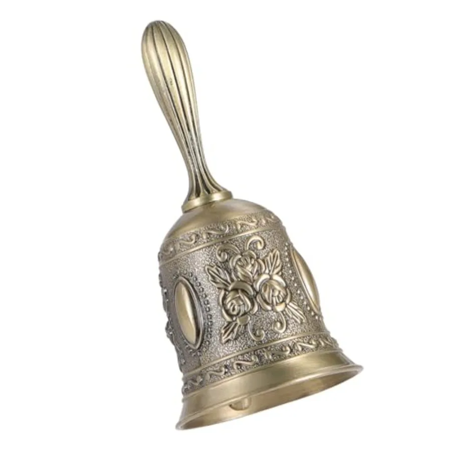 

Hand Bell Service Bell Call Vintage Metal Hand Bells Dinner Bell Wedding Bell Hand Call Bells for Seniors Bedside, 1 Pack