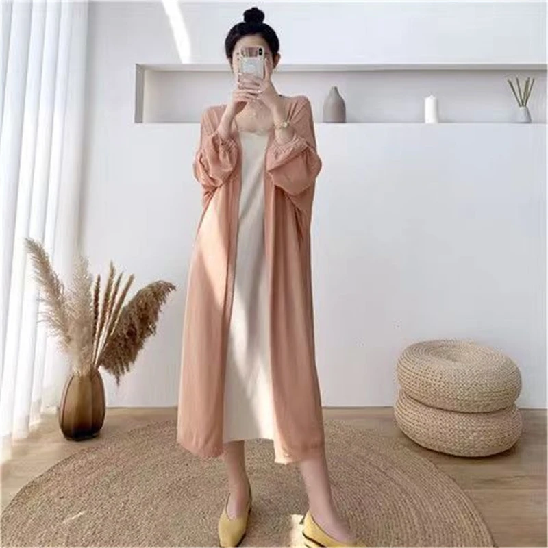 Long Knit Cardigan Korean Summer Sunscreen Sweaters Lightweight Elegant Female Mujer Tops Long Sleeve Women Casual Fashion Shawl