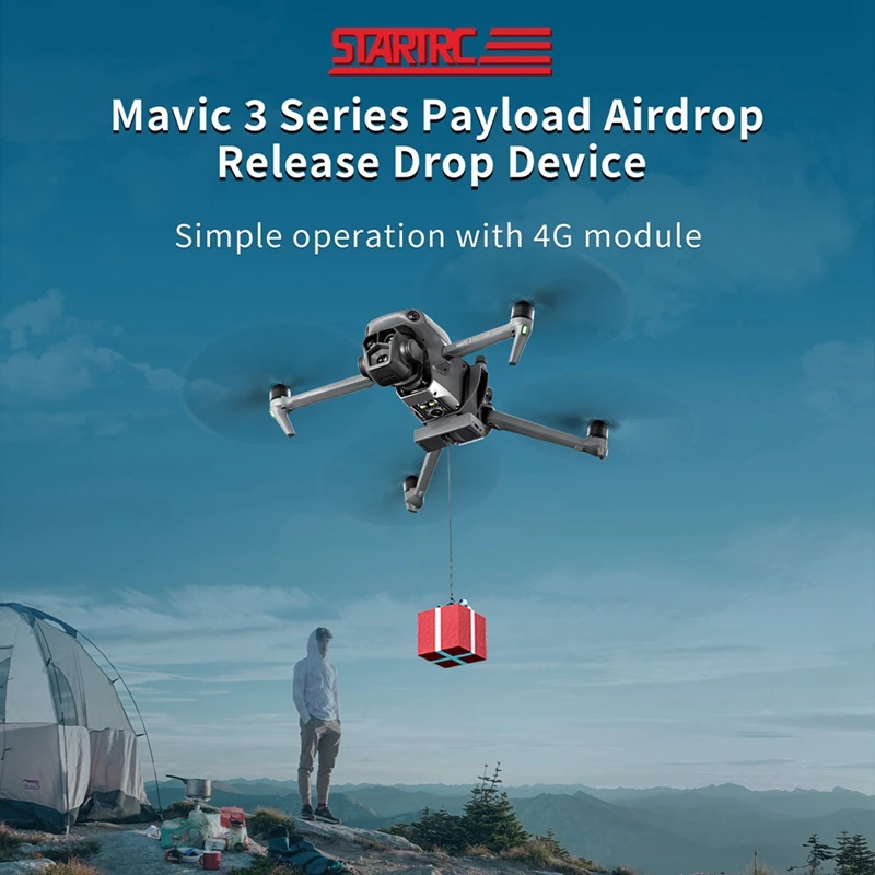 

for DJI Mavic 3 Pro Classic Playload Airdrop Thrower System Long Distance Release Controller Delivery Operation with 4G Module