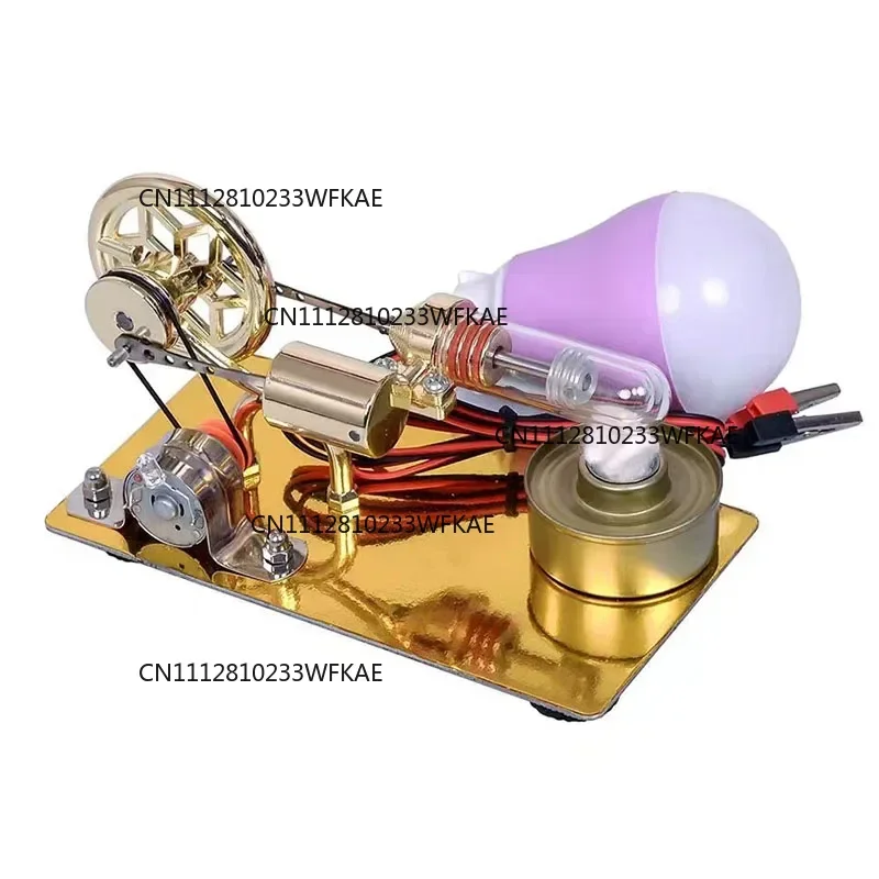 Mini Stirling Engine Model Generator with Light Color Engine Physics Experiment Popular Science DIY Production Invention Toy