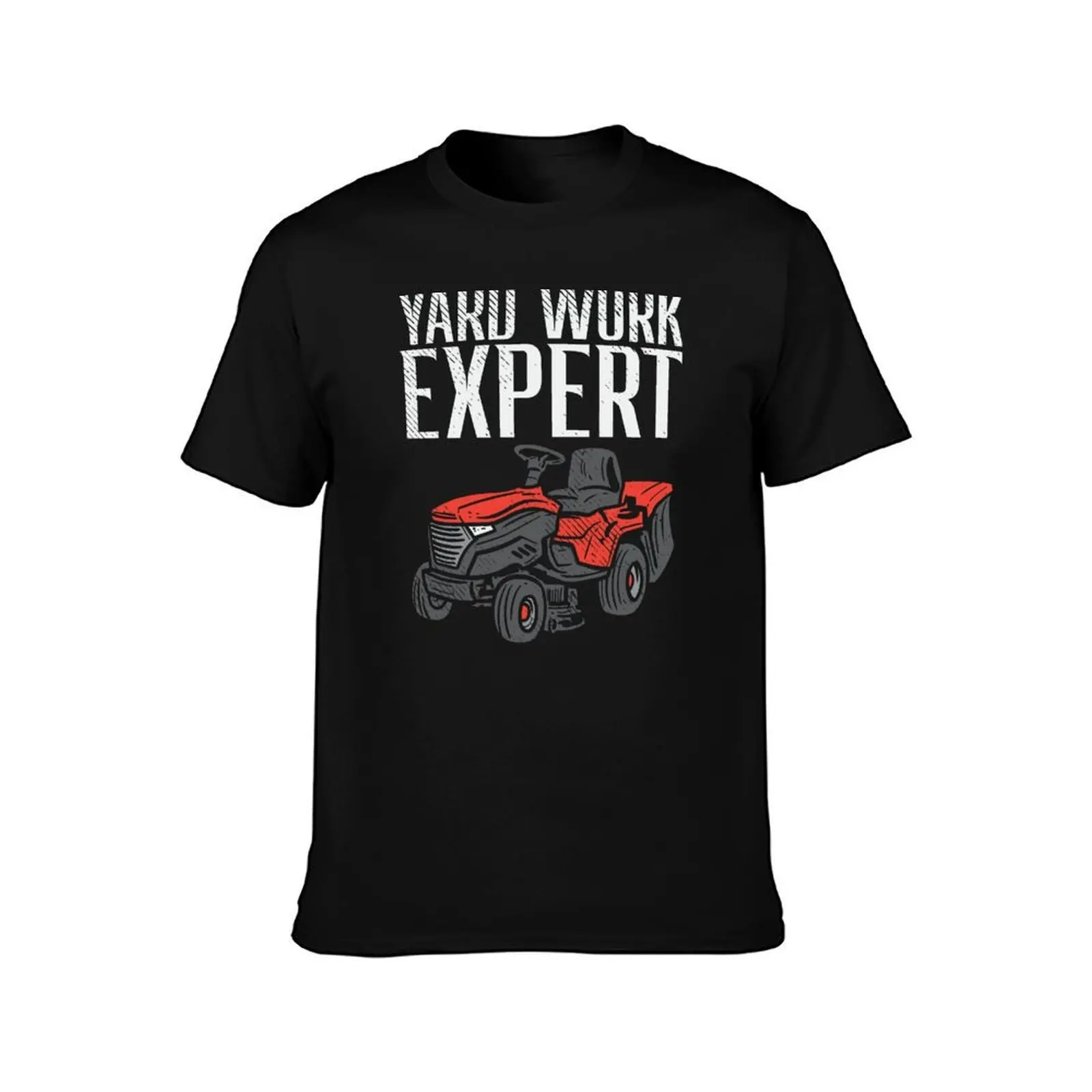 Yard Work Expert Lawn Mower T-Shirt Fashion Print Casual Short Sleeve T-Shirt