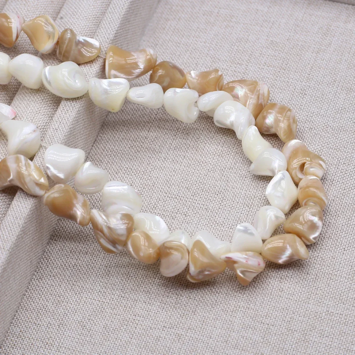 10-15mm White Khaki Irregular Shell Natural Freshwater Bead Exquisite Jewelry Making DIY Necklace Bracelet Earrings Accessory