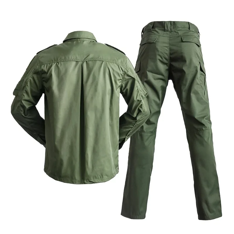Camouflage tactical combat uniform suit, men's outdoor hunting tooling, military fan work training suit