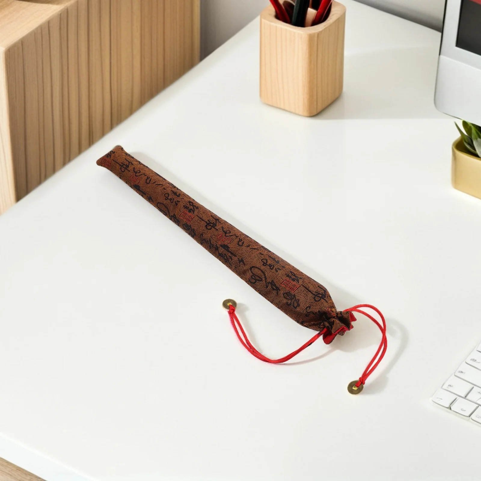 

Chinese Folding Fan Sleeve Brocade Fabric Cover Protective Pouch Portable Handheld Fan Bag Storage Case for Wedding Use