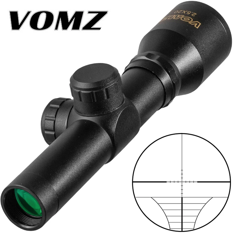 VOMZ 2.5X20 Scope Five Lines Centerline Hunting Optical Adjustable Dot Hunting Tactical Scope Reticle Sniper Optical Rifle Sight