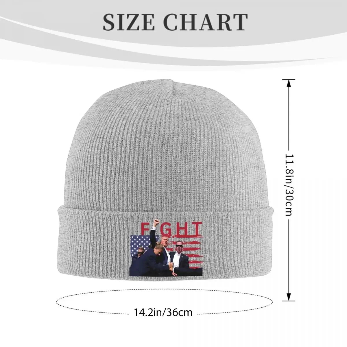 ترامب رفع قبضة في الدفاع القبعات الخريف الشتاء Skullies Beanies الشارع مكافحة القاتل محاولة قبعات للجنسين بونيه