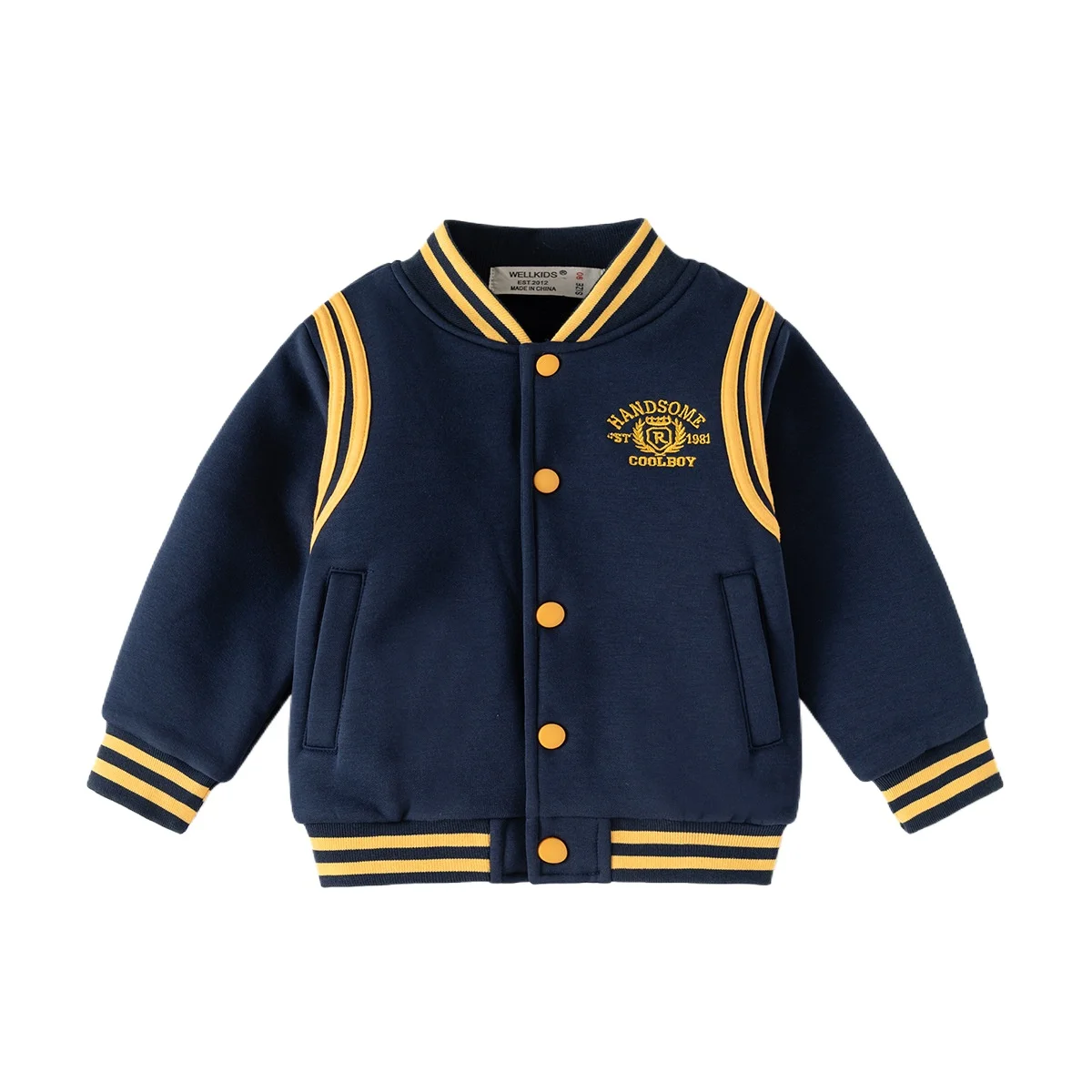 

Утепленная куртка для мальчиков, бейсбольное пальто для малышей, осенне-зимняя детская одежда