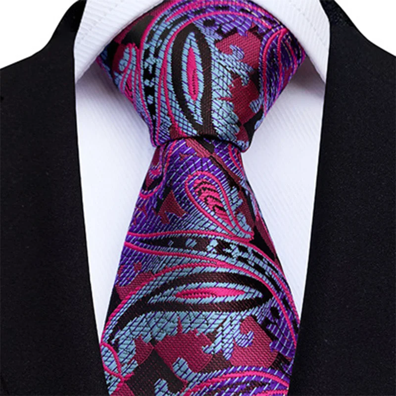 New Style Fashion Men\'s Tie 8 cm Silk Necktie Woven Gravatas For Men Striped Floral Fit Wedding Fomal Party Shirts Accessories