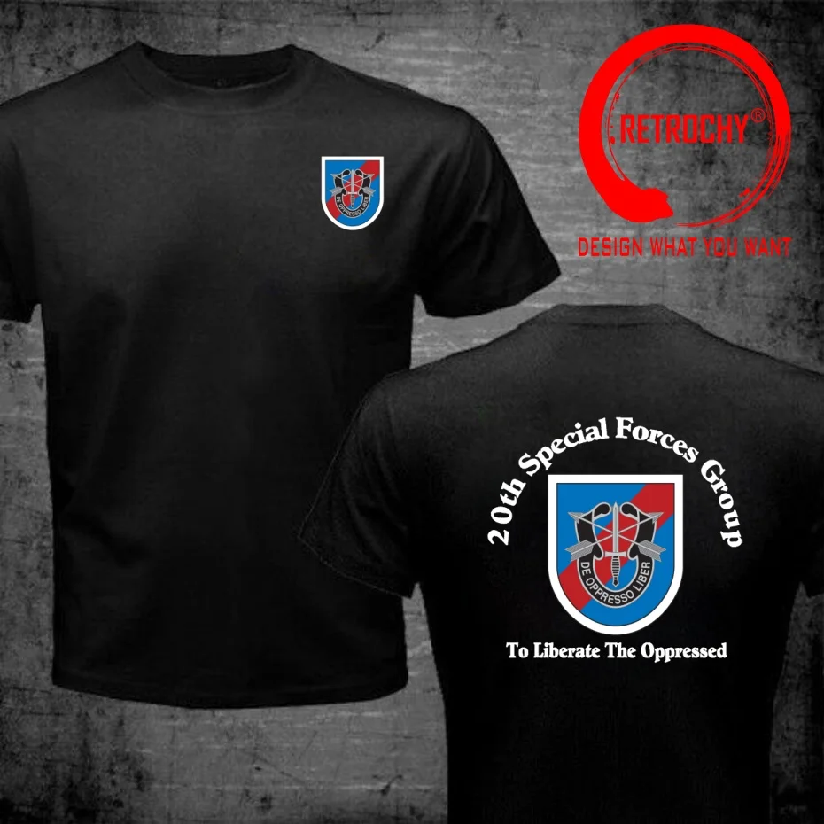 Funny Design US Airborne 20th Special Forces Group  Shirt Men Fashion Trendy Casual Clothing Stylish Tops Tee Shirt Leisure