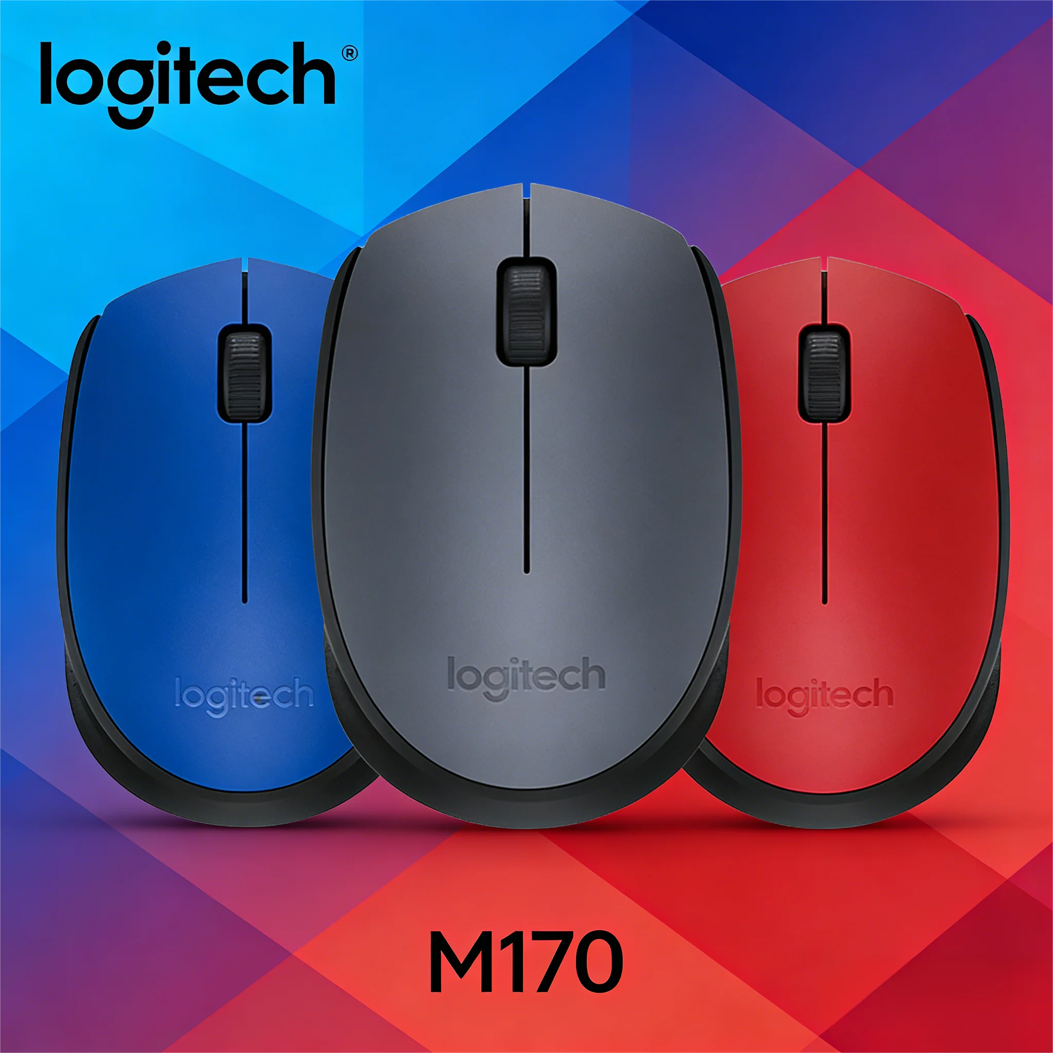 

Беспроводная мышь Logitech M170 с USB-приемником, противоскользящая, идеально подходит для офисной работы и игровых сеансов