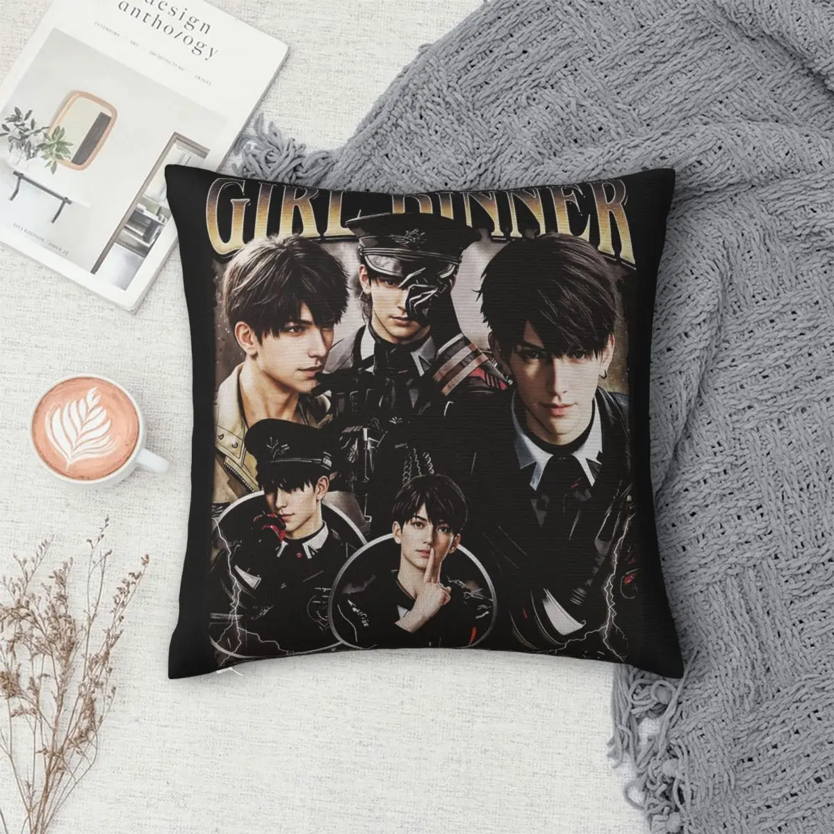 

Винтажная наволочка для геймера Love And Deepspace Caleb 90-х годов, мягкая полиэстеровая наволочка, подарочная наволочка, автомобильный квадратный 45X45 см