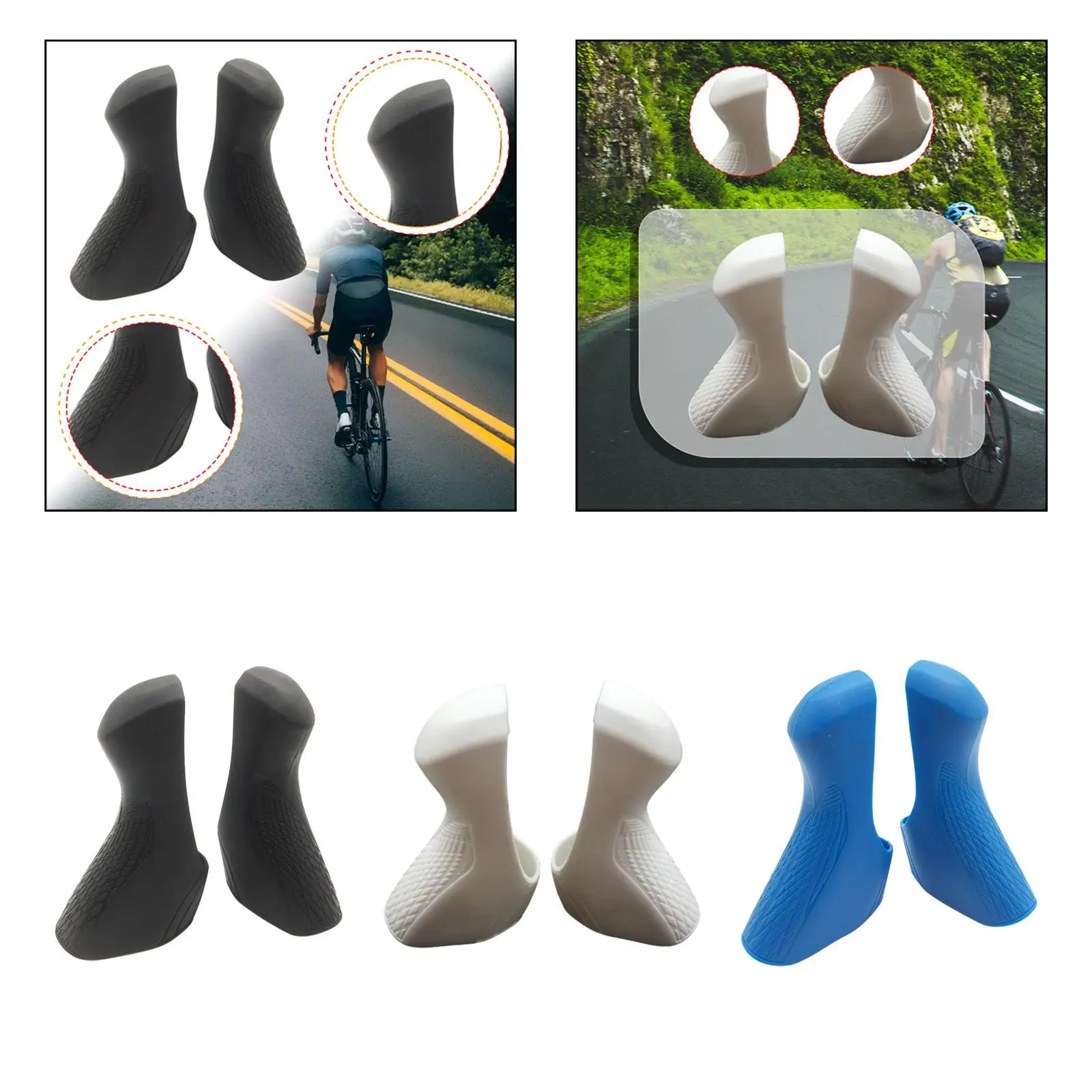 

2Pcs Hand Shifter Covers for St-r2000/R3000 Nonslip Portable Replacement Supplies Road Bike Brake Lever Hoods Handle Sleeves