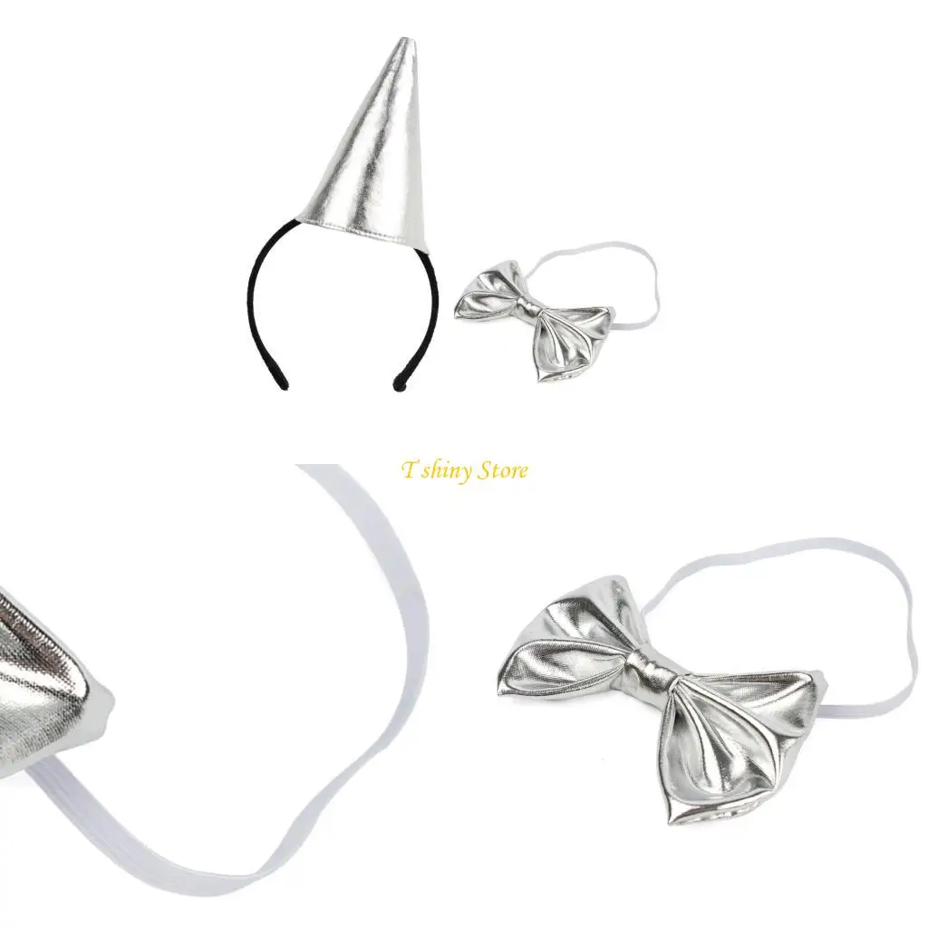 n58f-tin-man-headsiece-bowtie-elastic-brap-design-roleplay-costume-для-тематических-вечеринок