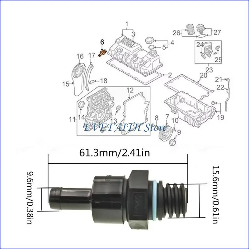 Válvulas para PCV caja manivela 124b 11127577568 11127513082 11127829990 para R52