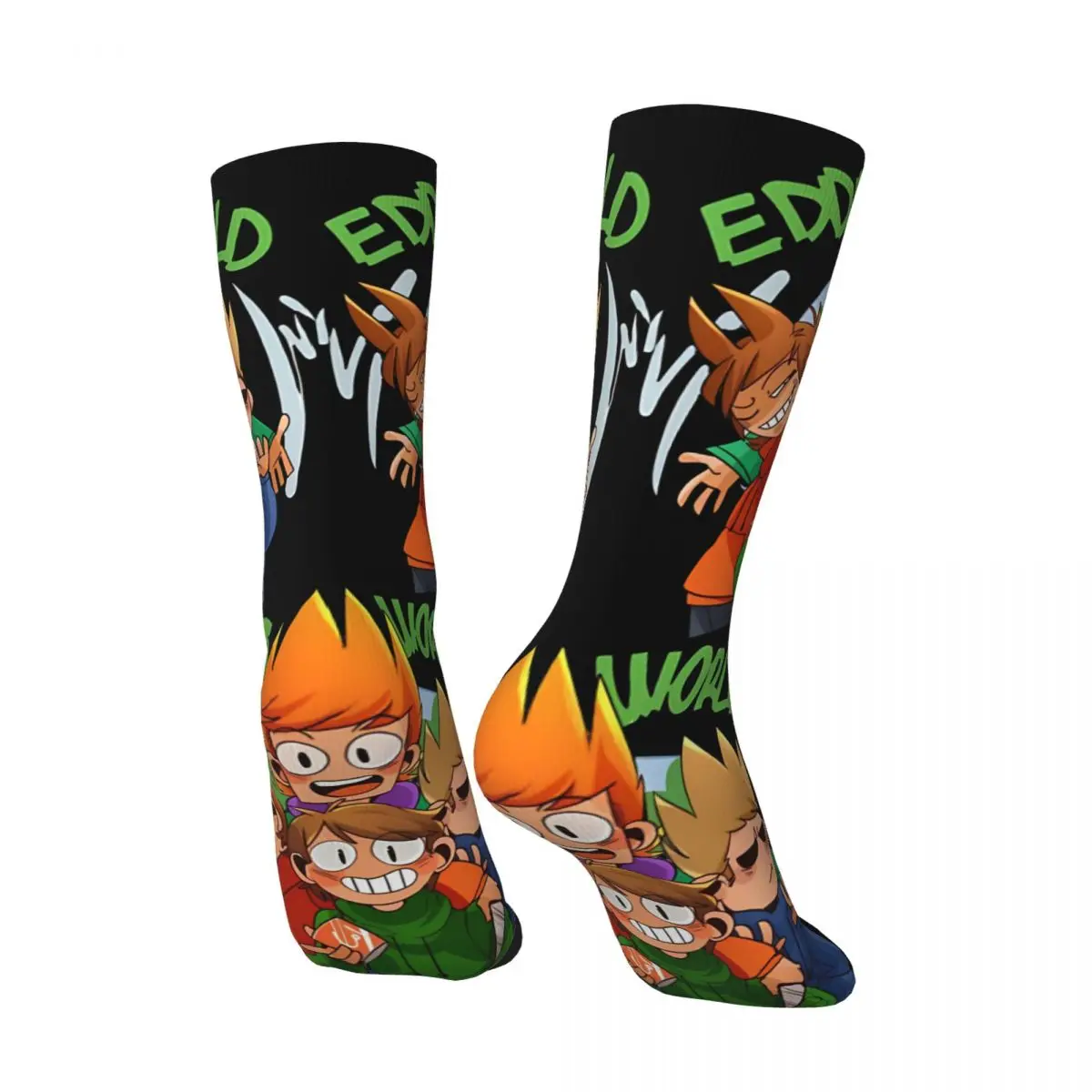 Funny Crazy compression Brilliant Sock for Men Hip Hop Harajuku Eddsworld Happy Quality Pattern Printed Boys Crew Sock Novelty