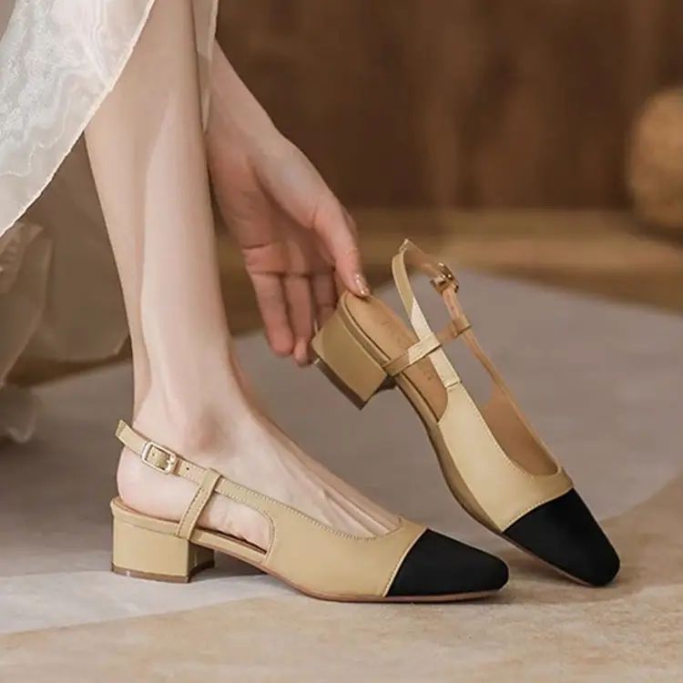 Summer New Women's Sandals Comfortable Breathable Casual Shoes Chunky Heel Outer Wear Sandals Slippers