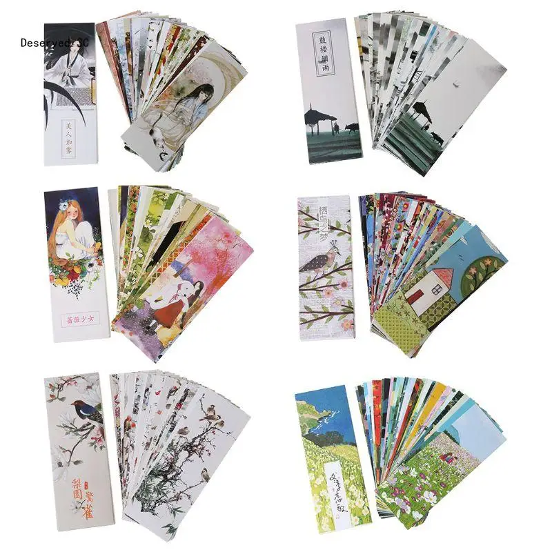 30pcs Winter Sonata Bookmarks Paper Page Notes Label Message Card Book Marker