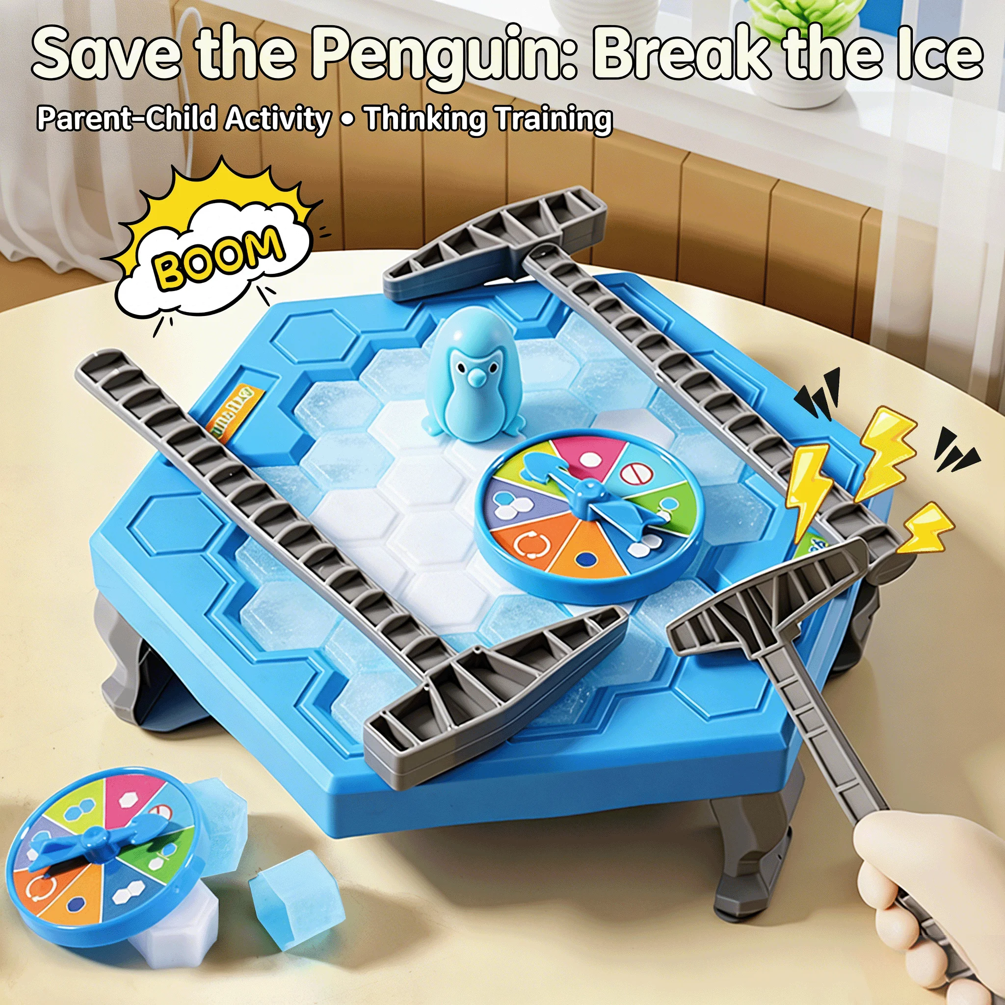 

Игрушка для разбивания льда «Сохранить пингвин», детская интерактивная игра для тренировки логического мышления, многопользовательская интерактивная игра-шалость