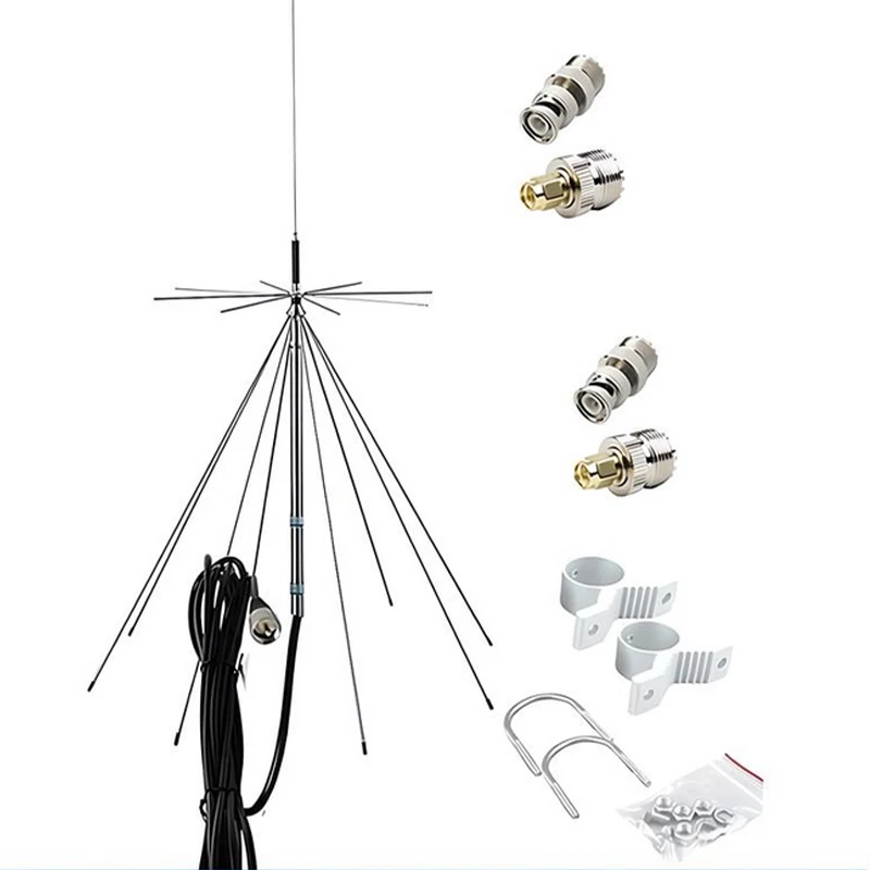 D3000N Powerful Wideband,UWB Discone Antenna Diamond VHF, UHF,SDR,Compatible with PL259,SO239-k Connector, 25-3000MHz