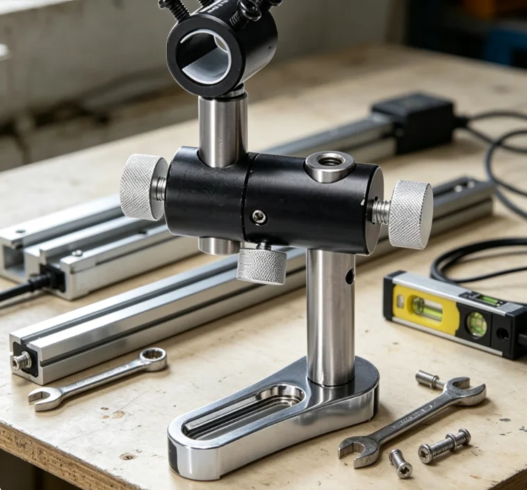 Universal Adjustable 3-Axis Laser Mount Bracket Stainless Steel Fixing Fixture for Infrared Laser Positioning Lamp