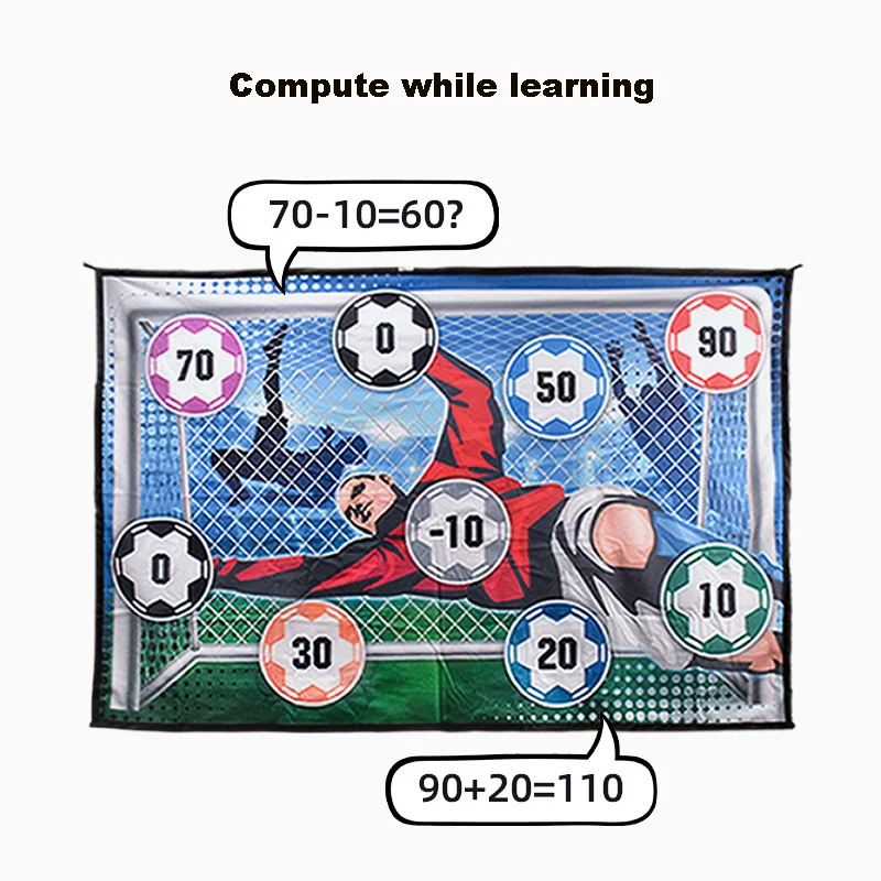 屋外屋内サッカーゲームマットセット 150 センチメートルサッカーおもちゃマルチプレイヤー競争サッカーゲーム子供サッカートレーニングクリスマスギフト