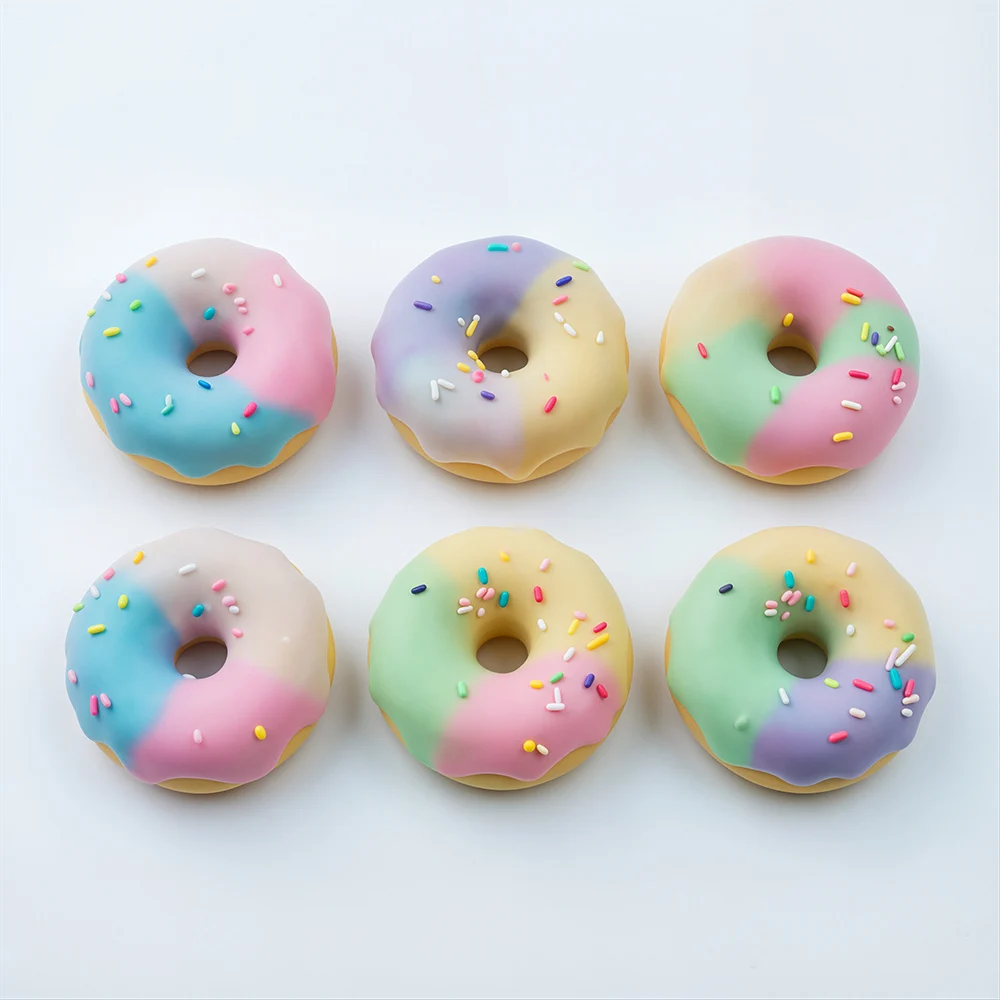 Knusprige Haut Traumhafte Makronenfarbe Katzenpfote Schweiß-Knusper-Donut Quetschbares Fidget-Spielzeug Stressabbau-Ball ASMR-Spielzeug für Erwachsene Geschenk – Detail 2