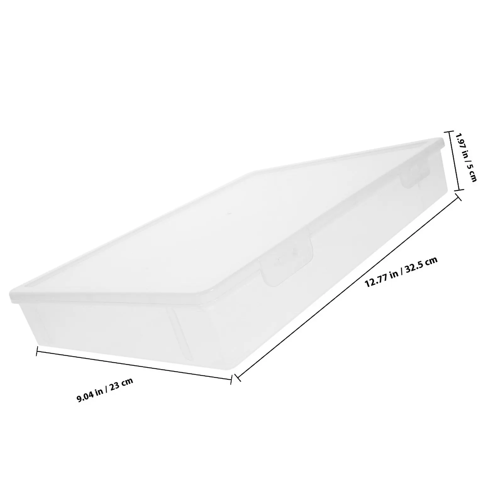 Picture 5: PP Document Storage Box Flat Design for Home Office File Organization Clear Lid Buckle Secure Stackable File Box Document Case
