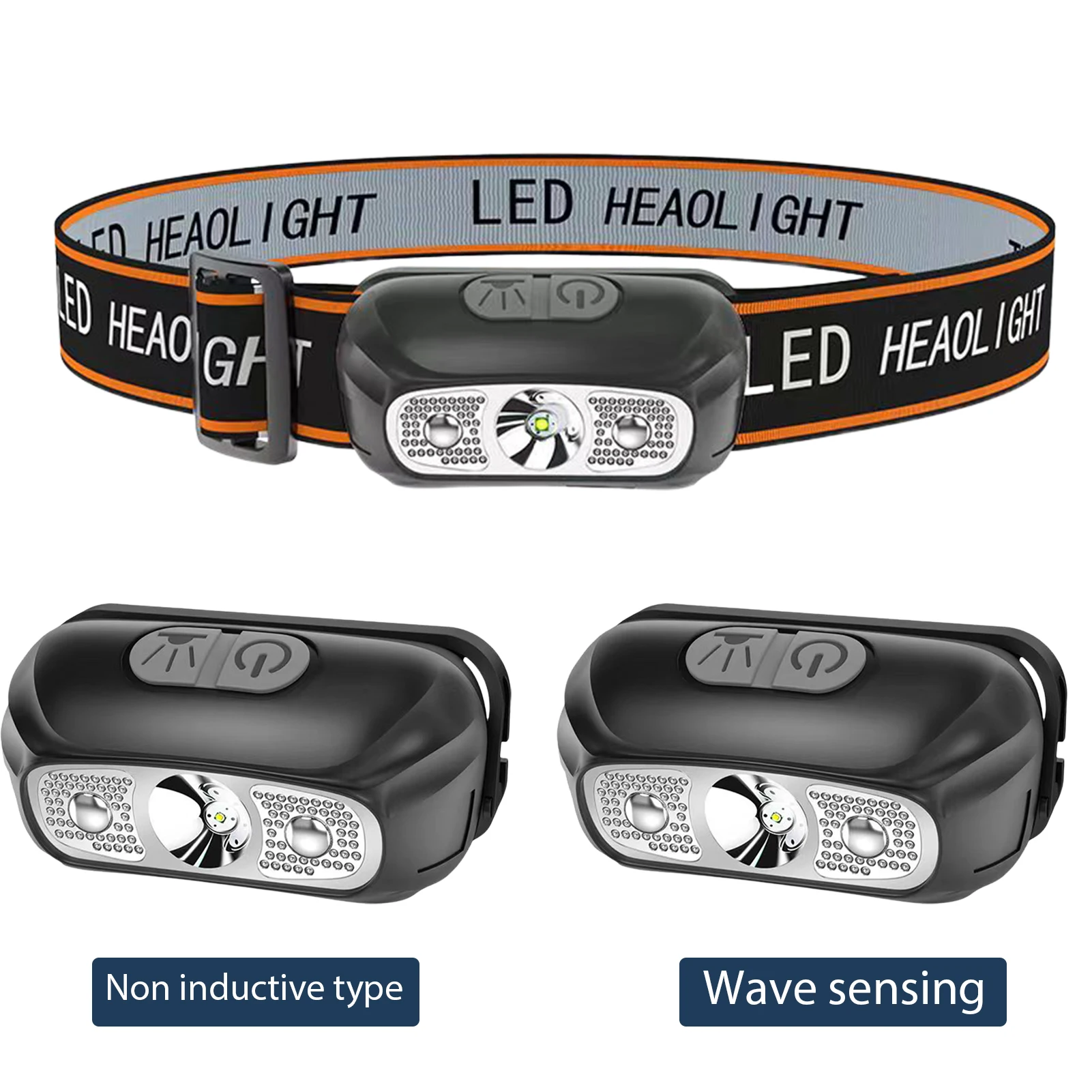 LED Headlamp Water Resistant Extra Bright For Hiking