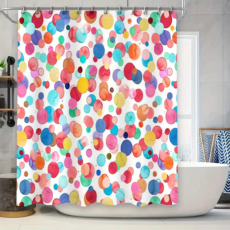 

Watercolor Paint Splash Shower Curtain Modern Abstract Art Bathroom Decor Set Waterproof Fabric Backdrop