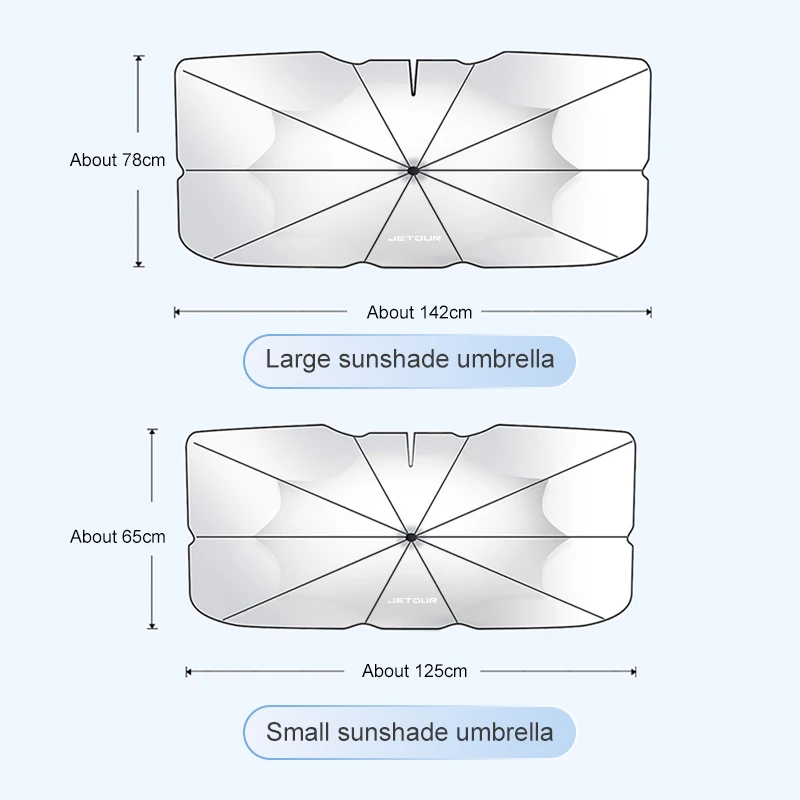 

For Chery Jetour X70 X70S X70M X90 X95 DASHING X-1 Plus Car Front Windshield Sunshade Umbrella Foldable Parasol Uv Rays Protect