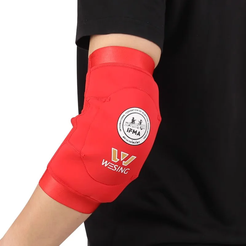 Wesing IFMA MMA Boxing Taekwondo Muay Thai Elbow Support Pads Sanda Arm Pad Protector Knee Pads Training Protective Gear DDO