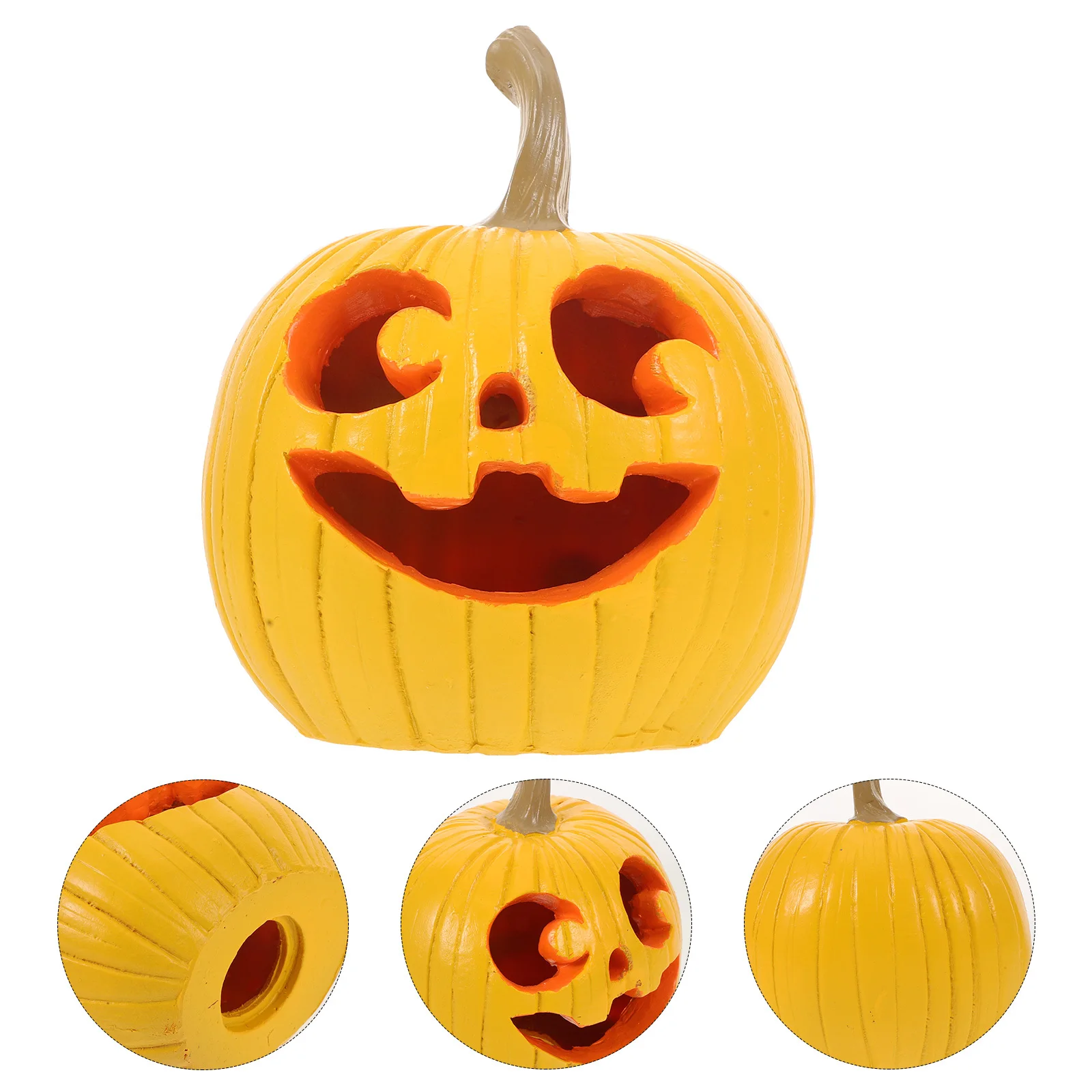 

Small Resin Pumpkin Figurines Artificial Halloween Decoration For Table Centerpiece Farmhouse Autumn Decor Party Indoor