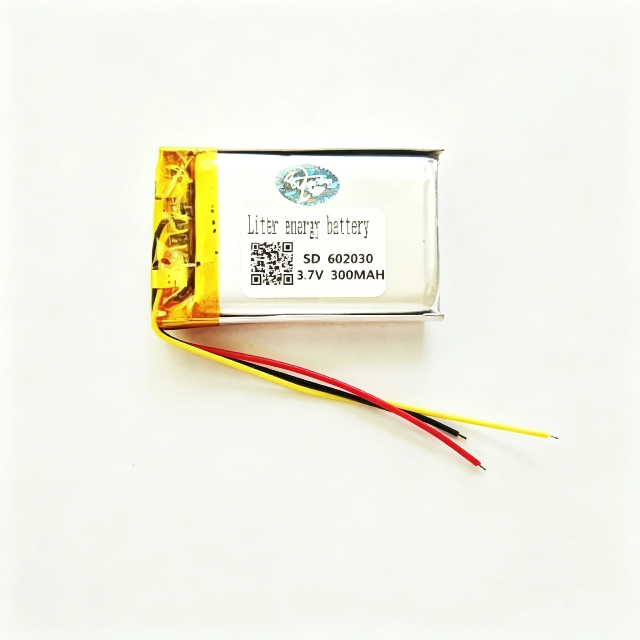 3 Line 602030 3.7V 300MAH Lithium-Ion Polymer Battery, Camera, MP3, MP4, DVD, GPS Navigator, Driving Recorder