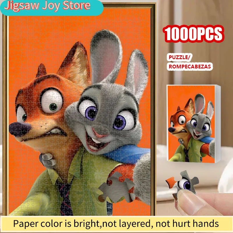 

Zootopia-Themed Jigsaw Puzzle for Adults & Families - 50.8x76.2 cm Large Puzzle with Nick & Judy Fox & Characters, Challenging