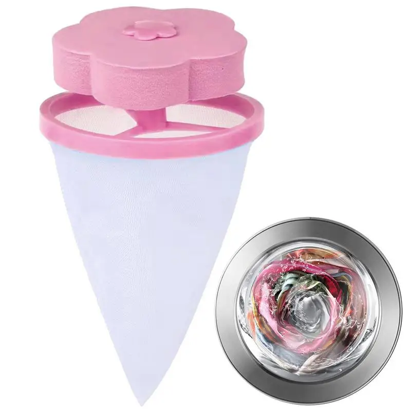 Washing Machine Hair Catcher Dog Fur Lint Remover Laundry Ball Reusable Plum-Shaped Clothes Hair Filter Bag Household Accessory