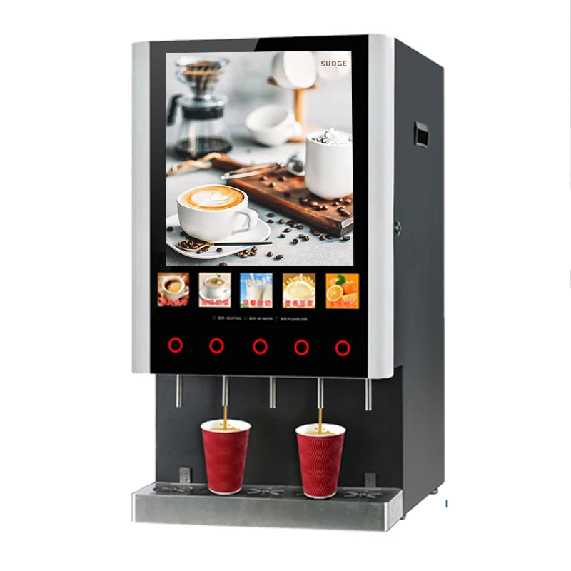 

50S 5 Flavours Hot Instant Coffee Machine Commercial Use Coffee Vending Machine For Catering Service Milk Tea Vending Machine