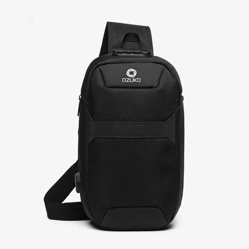 Sacos Crossbody Anti-Roubo para Homens, Qualidade, Impermeável, Porta USB, Pacote no peito, Viagem curta, Sling Messenger, Bolsa no peito, Masculino