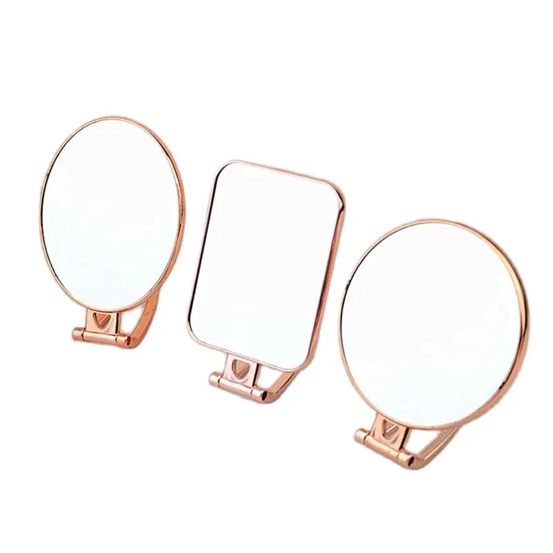 Specchio per trucco da tavolo, specchio pieghevole da viaggio con doppio lato, specchio cosmetico portatile