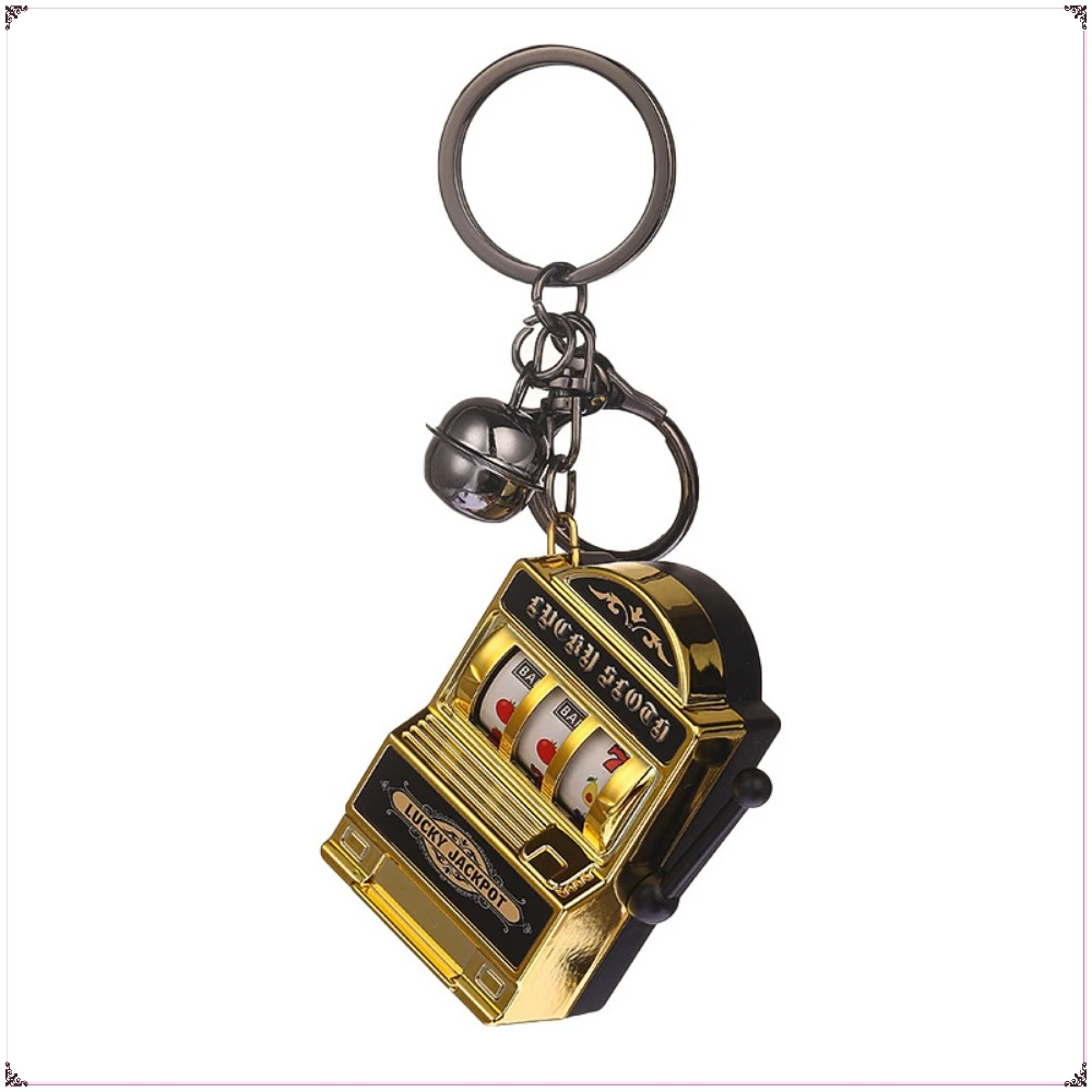 

Fruit Slot Machine Keychain Palm Game Console Keychains Backpack Keyrings Accessories Car Key Chains Kids Holiday Creative Gifts