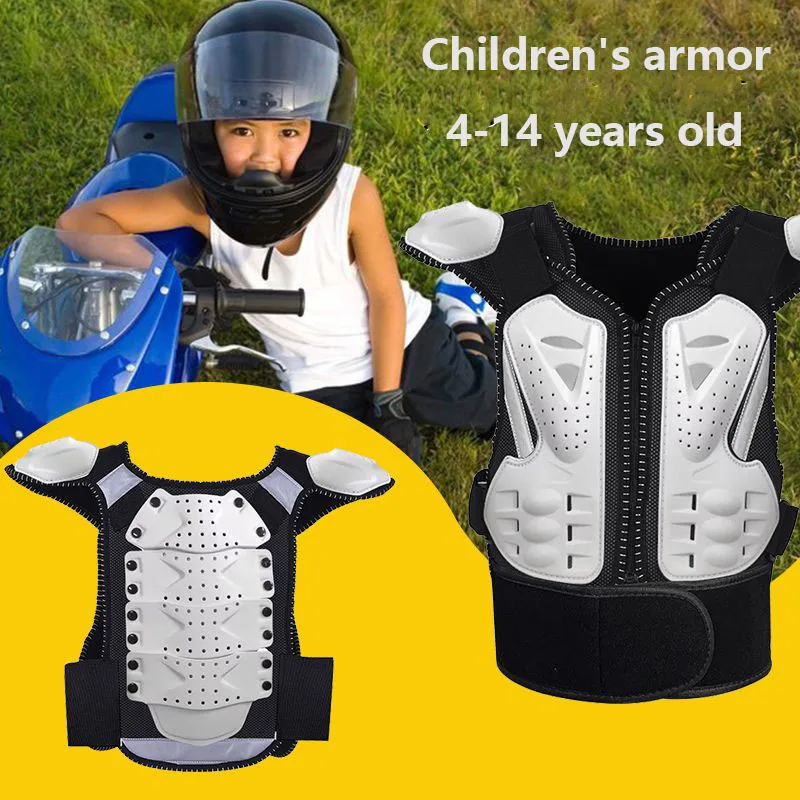 New Children Full Body Protector Vest Armor Kids Motocross Armor Jacket Chest Spine Protection Gear Anti-fall For 4-14 Years Old