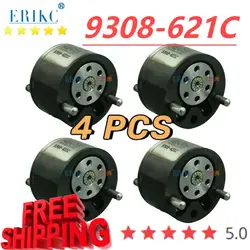 4 PCS 9308-621C Injector Valve 28239294 28440421 Common Rail Valve 9308Z621C 28538389 Black Coating 9308 621C For Delphi EU3/4