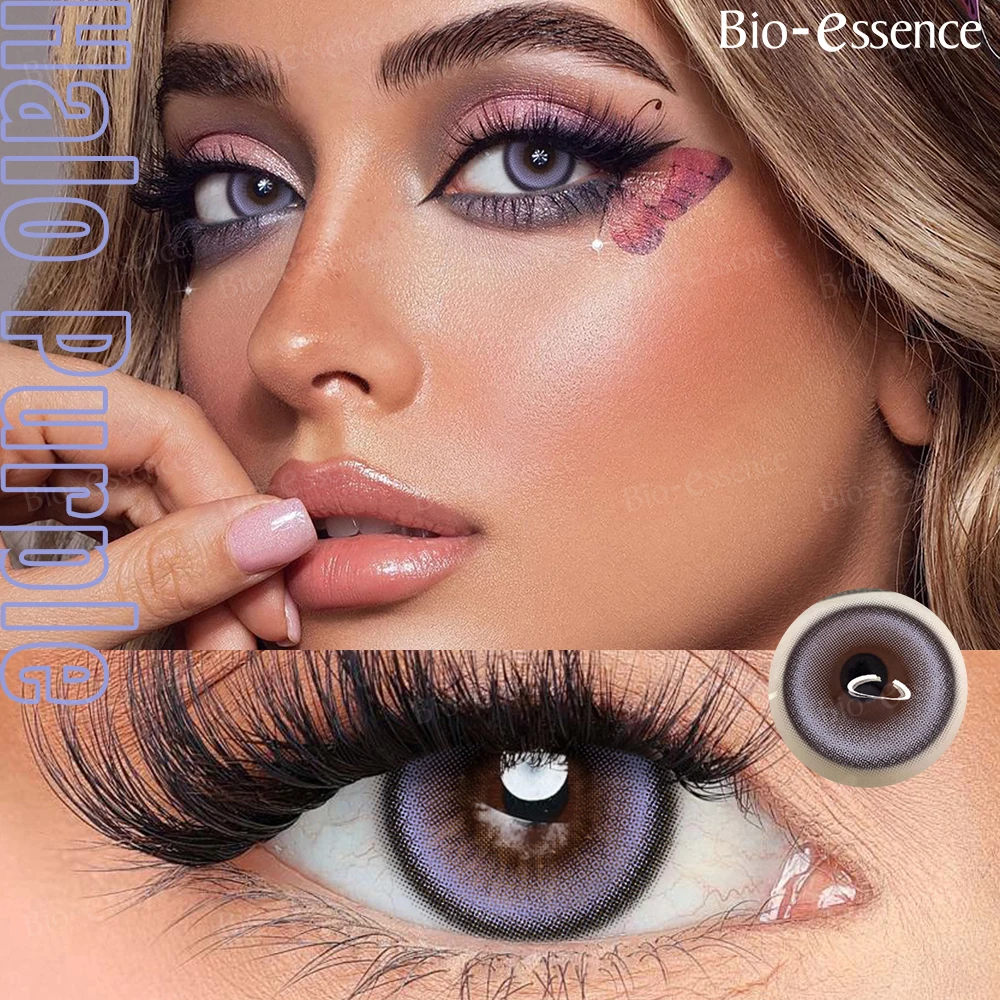 Bio-essence Contactlenzen 2 STKS Gekleurde Contactlenzen Cosplay Rode Lenzen 1 Jaar Mode Kleur Schoonheid Lenzen Feest Leuke Ooglens