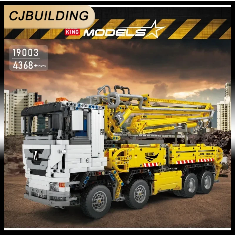 

Mould King 19003 Technical RC Truck with Concrete Pump Building Blocks Set Remote Controlled Mechanical Engineering Vehicle Toy