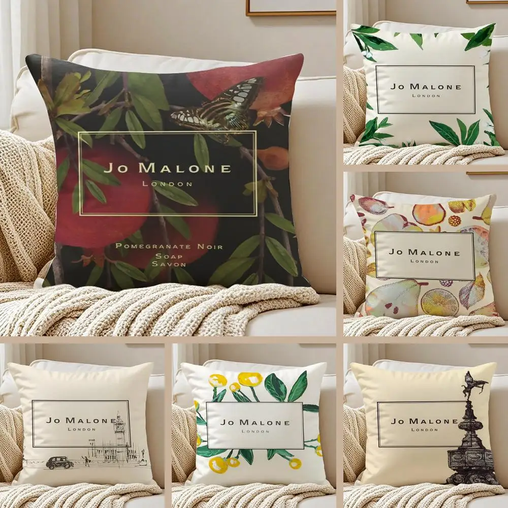 High-end Fragrance Design Print Jo M-Malone-A Cushion Cover Pillowcase Anti-dustmite living Room Sofa Decor Cushion Room