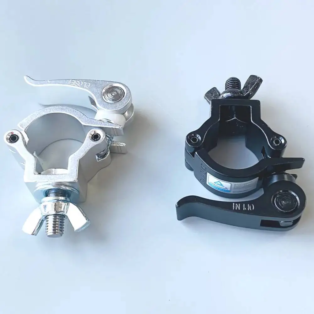 퀵 릴리스 파이프 클램프 알루미늄 클램프 OD 32-35-38-40mm 트러스 튜브 빠른 잠금 장착 커플러 무대 조명 장치 용 클램프