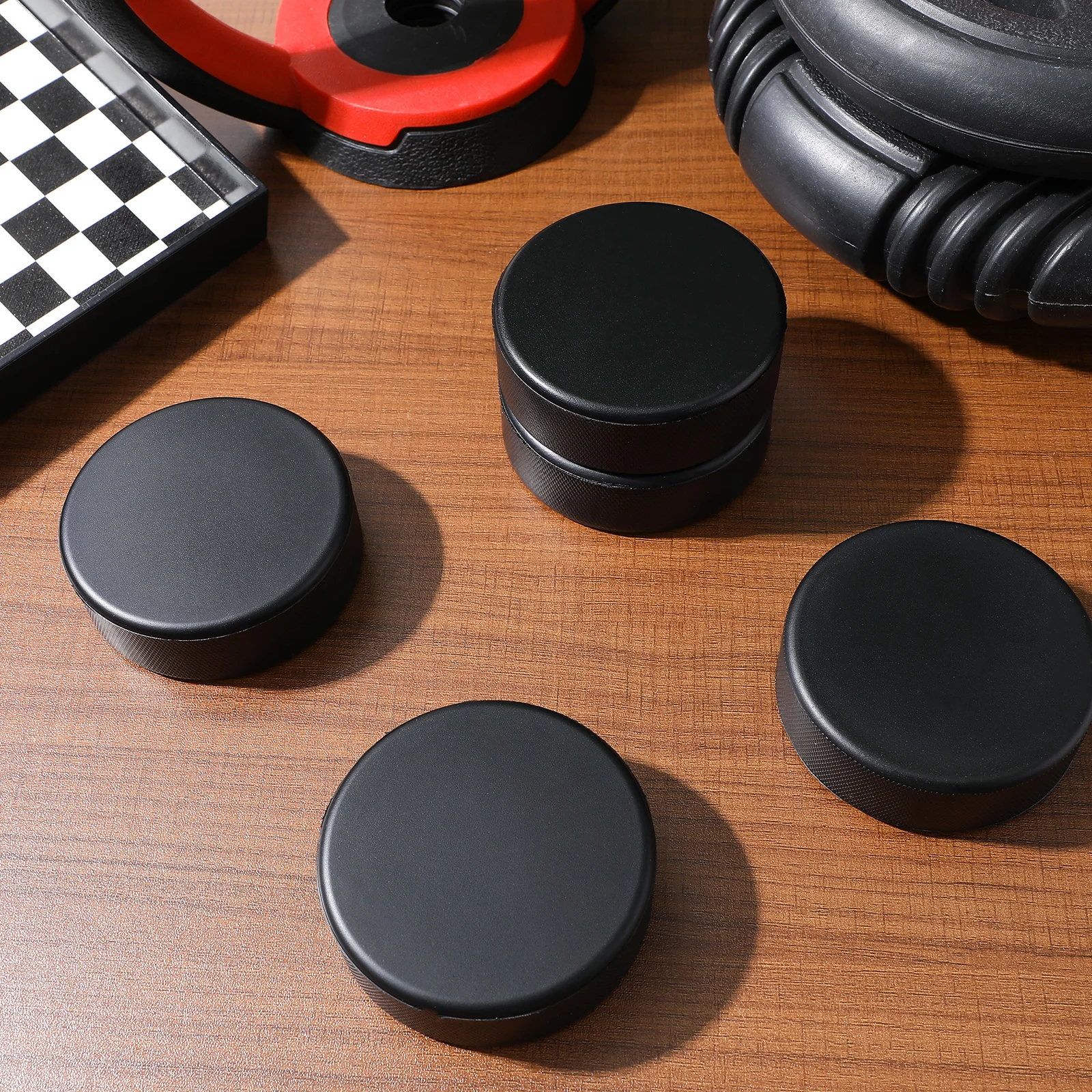 

24pcs Foam Hockey Pucks Safe Indoor Game Training Balls Lightweight Reduced Noise Durable Use Black Bulk