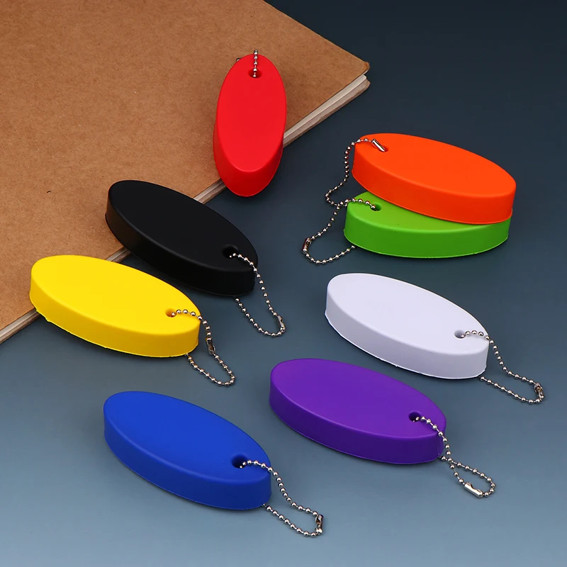 New Oval Foam Floating Buoyant Keychain For Water Sports Marine Boat Swimming Kayak Rafting Key Canoe Keyring Surf Accessory